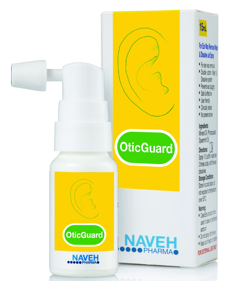 [Australia] - NAVEH PHARMA Otic Guard Natural Ear Wax Removal Spray – Herbal-Oil Blend for Ear Infections and Ear Pain in Adults – Ear Wax Softener for Clogged Ear Relief and Swimmer’s Ear (0.5 fl Oz) 0.5 Ounce (Pack of 1) 