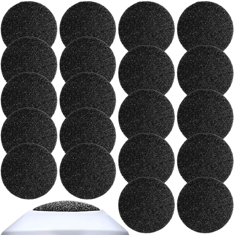 [Australia] - 20 Pieces Regular Coarse Replacement Pads for Portable Electric Foot Grinder Foot File Refills Vacuum Adsorption Electric Callus Remover Hard Skin Grind Head for Cracked Heels Dead Skin (Black) Black 