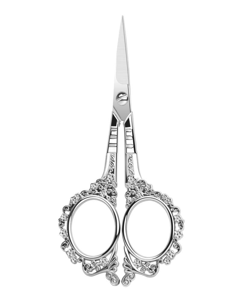 [Australia] - Eyebrow Grooming Scissors, Gemice Vintage Stainless Steel Cuticle Precision Beauty Grooming for Nail, Facial Hair, Eyebrow, Eyelash, Nose Hair, Moustache, Manicure 