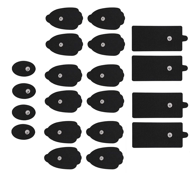[Australia] - Belifu TENS Unit Electrode Pads Reusable Self-Adhesive Replacement Massage Pads Latex Free, Standard Connection Snap on 3.5mm Cable for Tens EMS Massager 