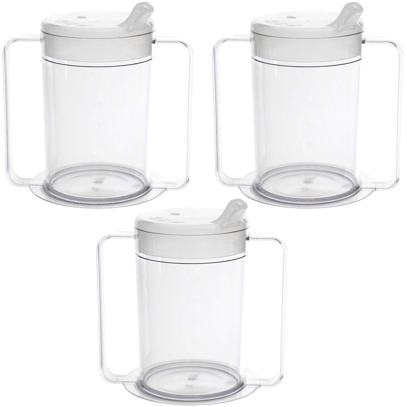 [Australia] - Providence Spillproof 12oz Adult Sippy Cup with Handles - Independence Sip Cups for Adults with Limited Mobility - Handicap Cups for Elderly Care - Made in the USA - PSC 50 - 3 Pack 3 Count (Pack of 1) 