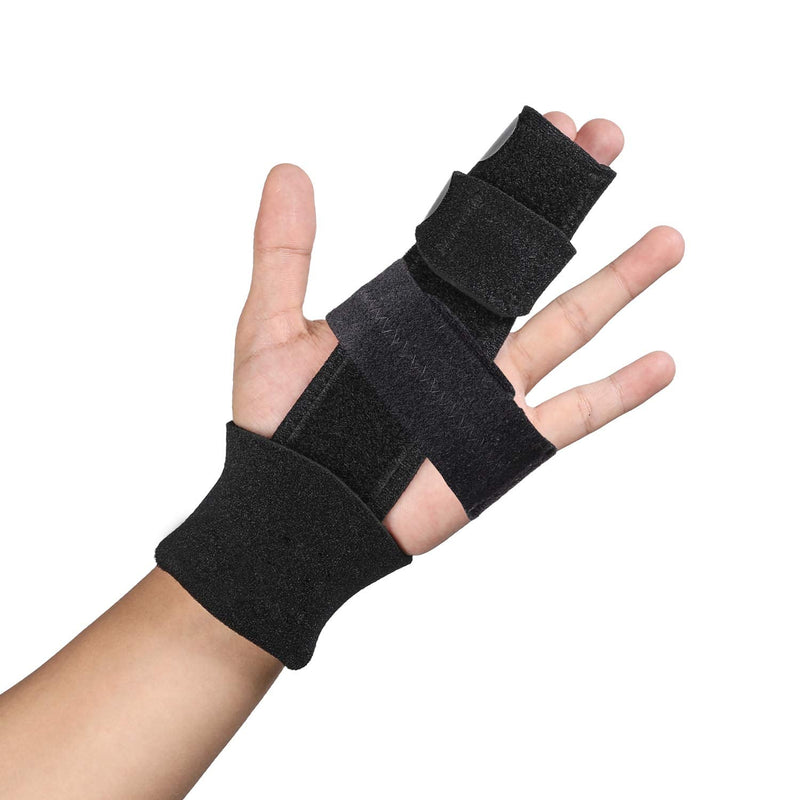 [Australia] - 2 Finger Splint, Trigger Finger Splint, Adjustable Two Finger Brace Hand and Wrist Support, Finger Straightening Immobilizer for Broken Fingers, Arthritis, Mallet Finger, Sprains, Finger Pain Relief Large/X-Large 