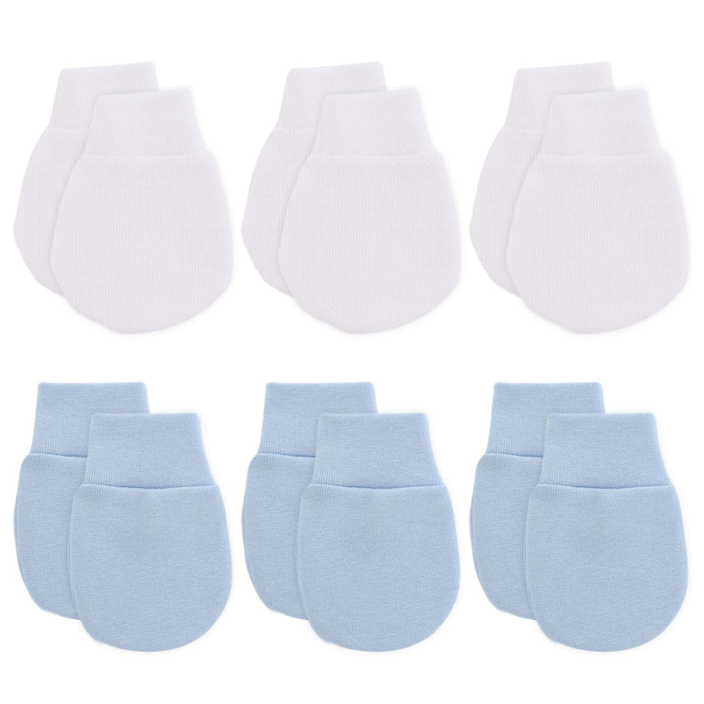 6 Pairs Newborn Baby Cotton Gloves No Scratch Mittens for 0-6