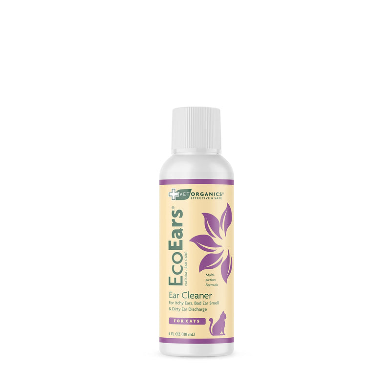 [Australia] - Vet Organics EcoEars Cat Ear Cleaner. Natural Multi-Action Formula. for Itch, Head Shaking, Discharge & Smell. Naturally Cleanses Away Common Problems. 100% Guaranteed (4 oz) 