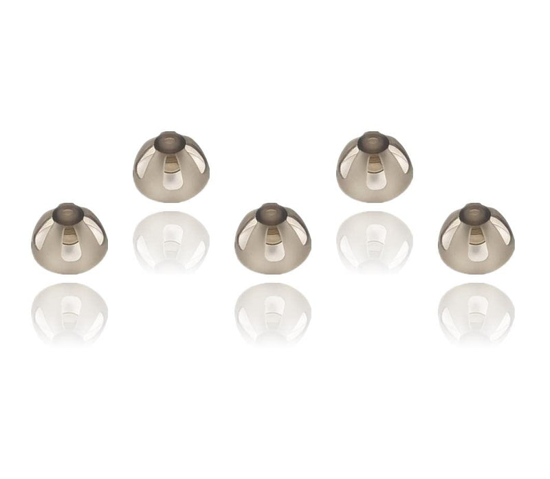 [Australia] - Resound Sure Fit Hearing Aid Domes Smoky Gray Tips Ear Pieces Comfortable for Open Fit BTE Sound Amplifier PSAP Kit Invisible 10mm (L x 5) 
