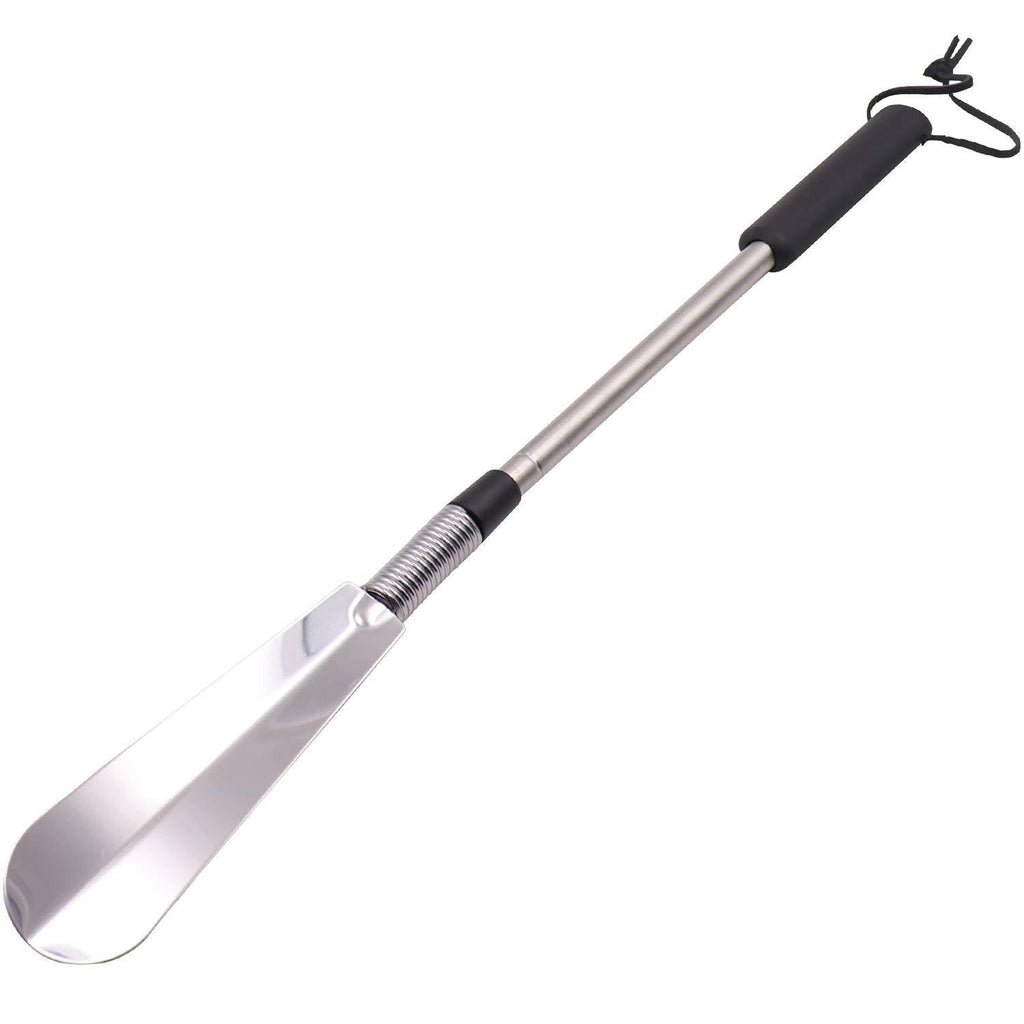 [Australia] - Long Handled Shoehorn Extends 16" to 31" Adjustable Shoe Horn Stainless Steel Spring Telescopic Shoehorn For Women/Elderly/Backache 