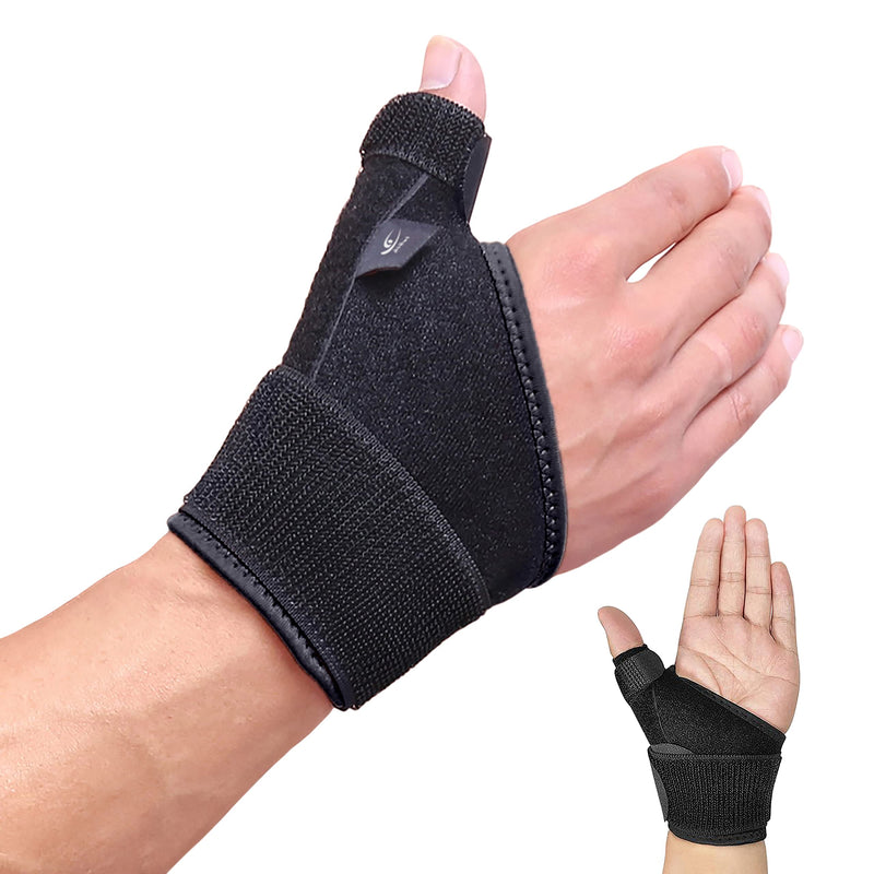 [Australia] - HiRui Wrist Brace Thumb Brace, Wrist Support Thumb Spica Splint for Men Women Kids, Wrist/Hands/Thumb Stabilizer for Sprains, Arthritis, Tendonitis, Carpal Tunnel, Pain Relief, Recovery - Adjustable (Right Hand - One Size) Right Hand - One Size 