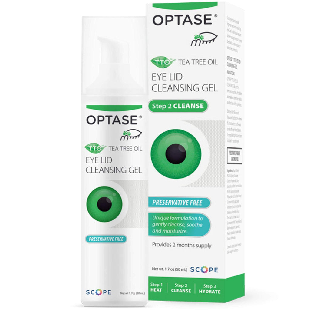 [Australia] - OPTASE TTO Eye Lid Cleansing Gel - Tea Tree Oil Eyelid Cleanser for Dry Eye Relief - Preservative Free, Natural Ingredients - Soothes Dry Eye and Eyelid Irritation - Made with Pro-Vitamin B5-1.7 oz 