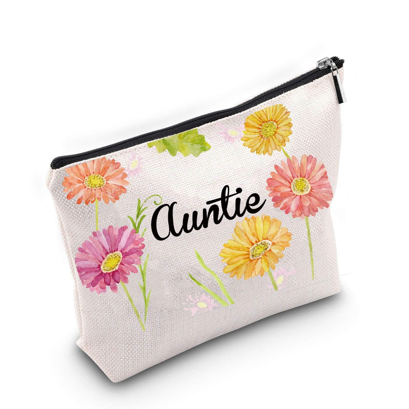 [Australia] - TSOTMO Aunt Gifts Best Aunt Ever Gift Auntie Makeup Bag Auntie Birthday Gifts from Niece,Nephew Bag (Auntie) 