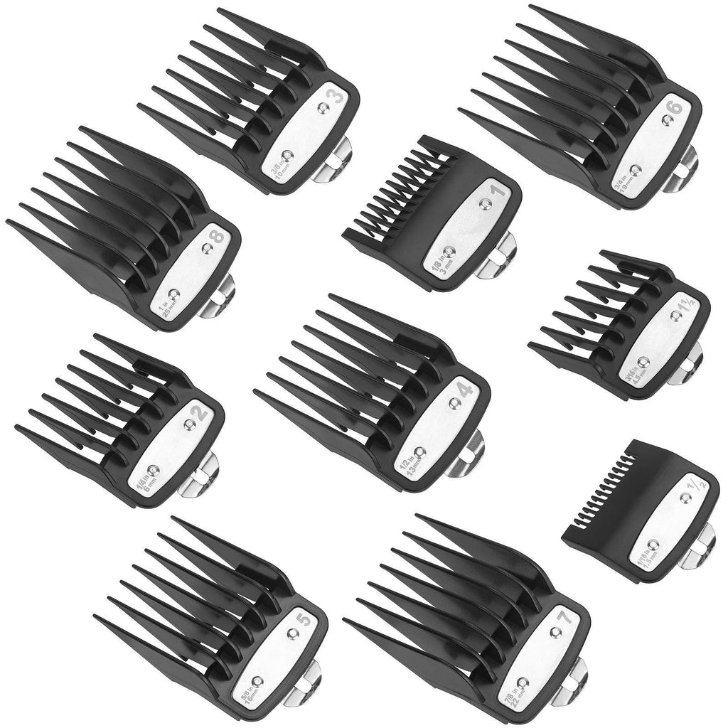 [Australia] - Clipper Guards Cutting Guides for Wahl with Metal Clip #37-500 – /8” to ”– Fits All Full Size Wahl Clippers (Pack of 10) Pack of 10 