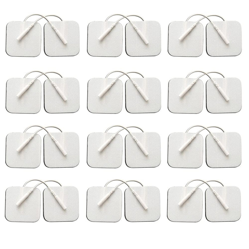 [Australia] - 24PCS TENS Unit Replacement Pads 2X2, Reusable Tens Pads, Replacement Electrode Patches Compatible with AUVON TENS, TENS 7000, HealthmateForever TENS 24 Pieces Set 