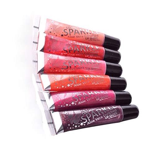 [Australia] - Collagen Boost Aloe Vera Enriched Sparkle Lip Gloss 6 Piece Set 