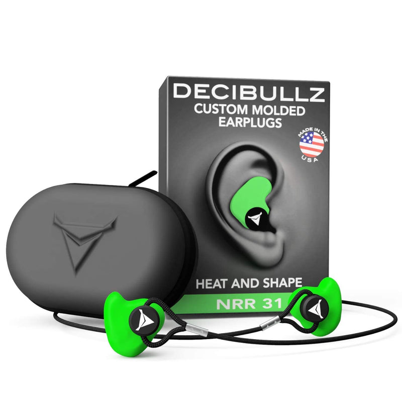 [Australia] - Decibullz Custom Molded Earplugs Pro Pack ( Green ) 