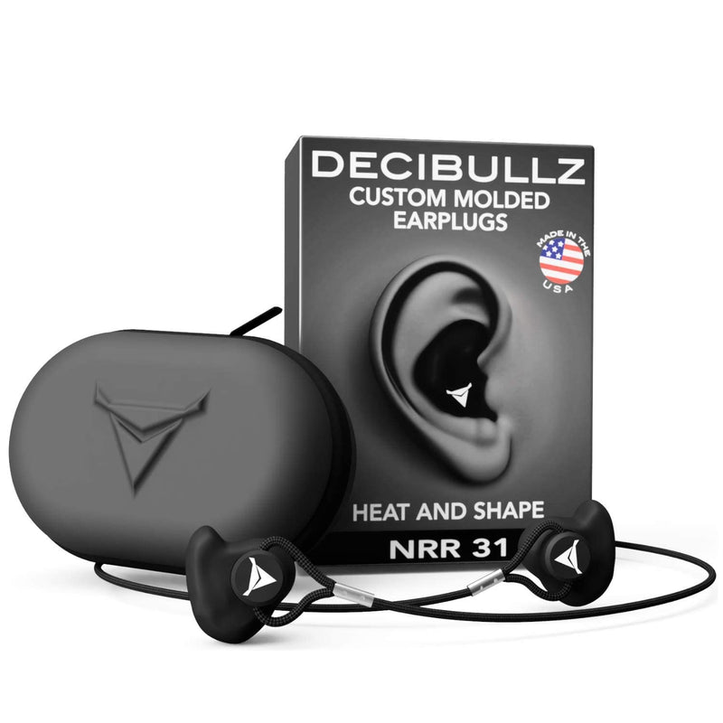 [Australia] - Decibullz Custom Molded Earplugs Pro Pack (Black,) 