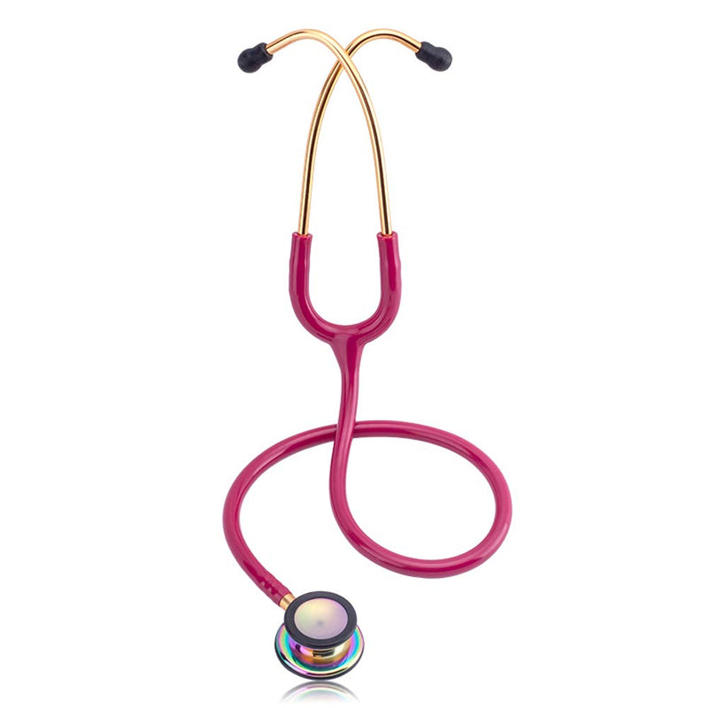 [Australia] - Stethoscope,Scienlodic Double Head Stethoscope with Ear Tips Professional Dual Head Home Clinical Use Customized Gold-Plated High-end rainbow 