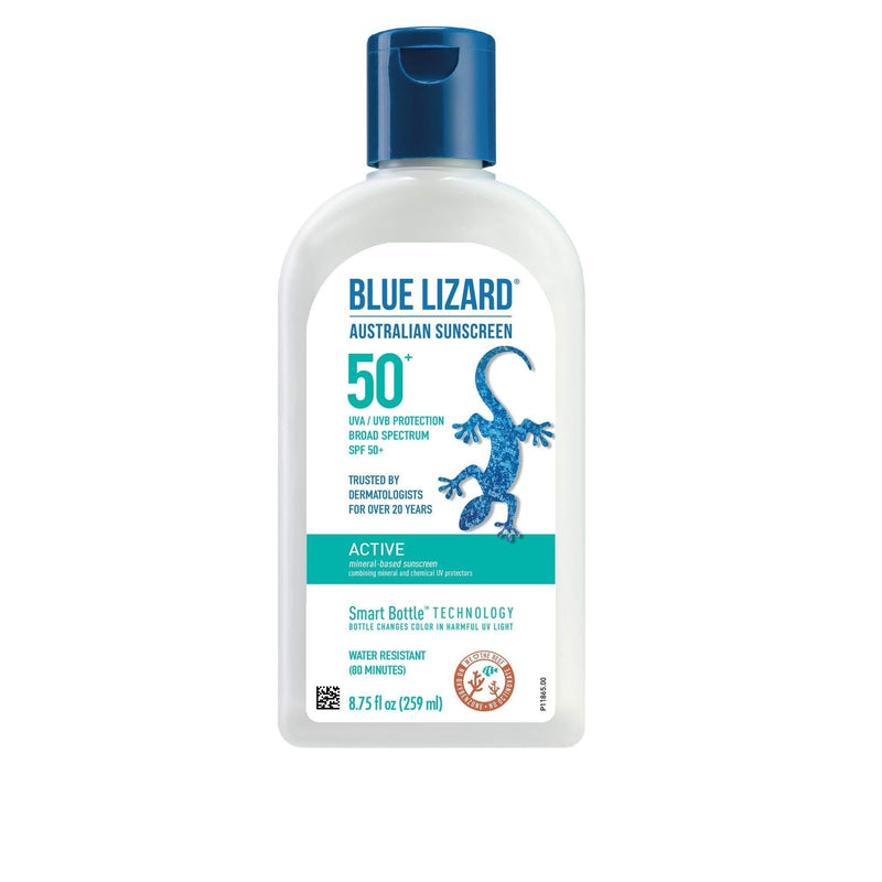 [Australia] - BLUE LIZARD Active Mineral-Based Sunscreen Lotion - SPF 50+, Unscented, 8.75 Fl Oz 