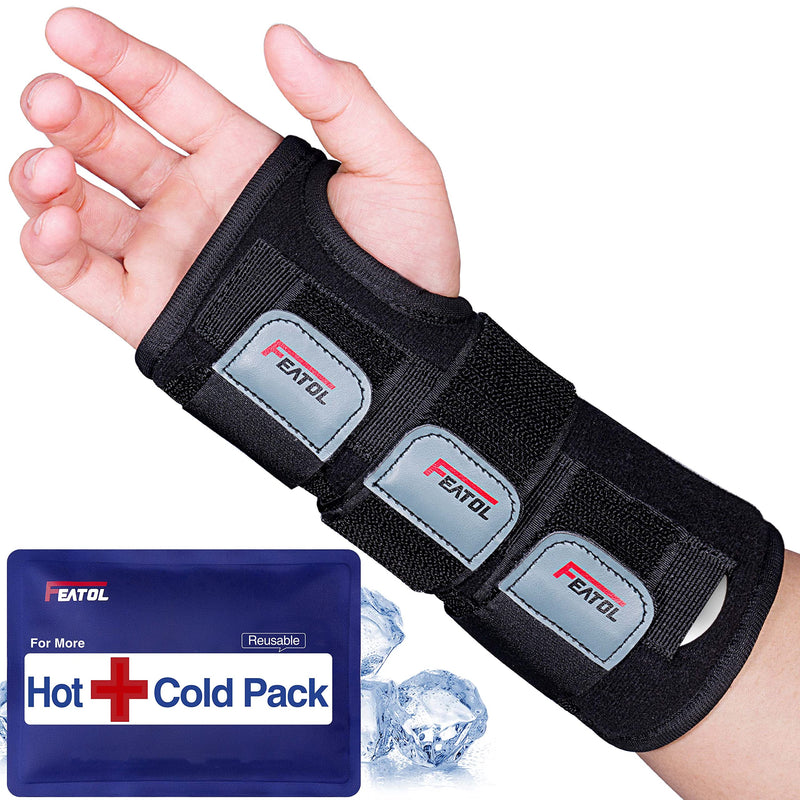 [Australia] - Wrist Brace Carpal Tunnel, Night Support Brace with Wrist Splint, Adjustable Straps, Hot/Ice Pack, Hand Brace for Women and Men, Right Hand, Medium/Large, Tendinitis, Arthritis, Pain Relief Medium/Large (Pack of 1) 