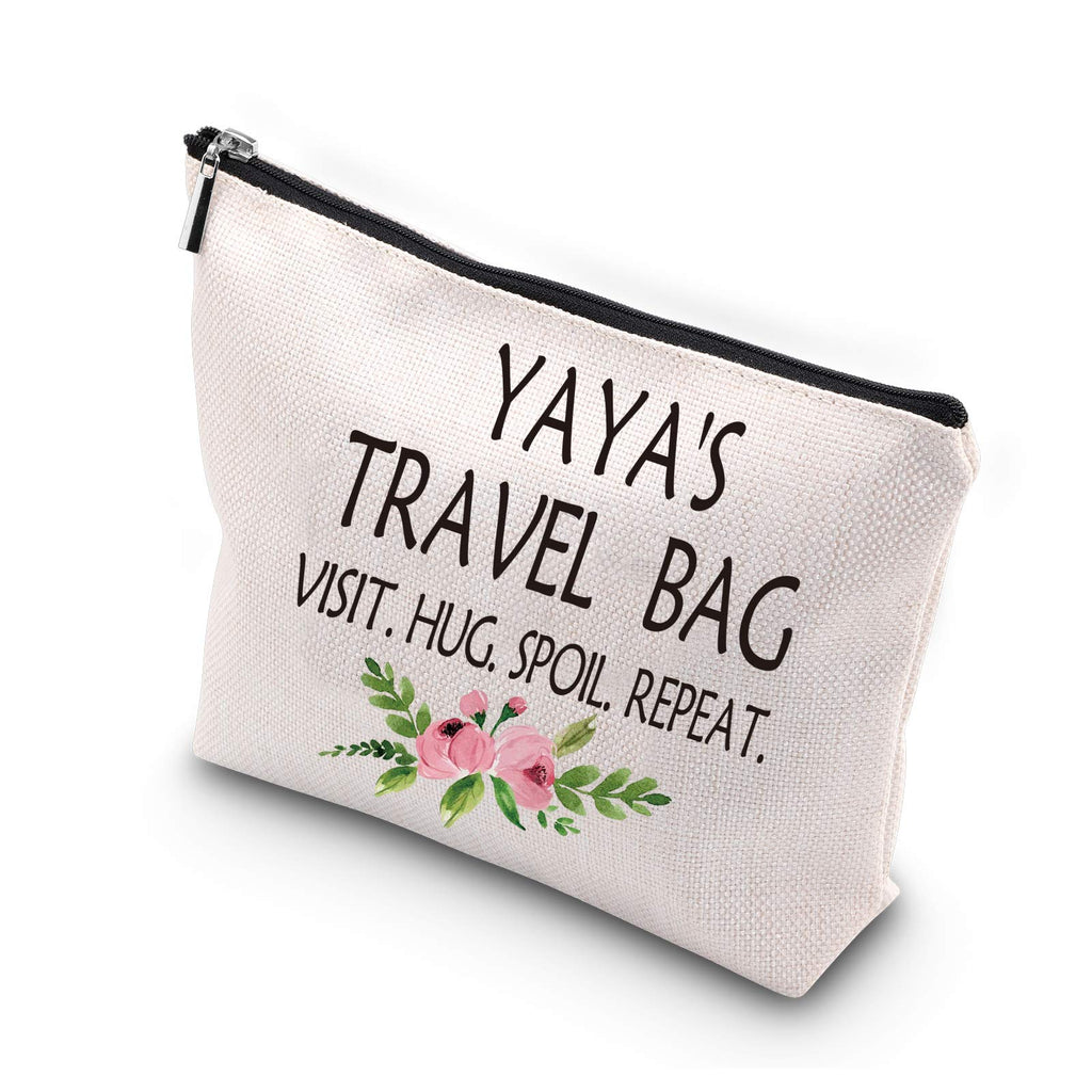 [Australia] - WCGXKO Yaya Gift Grandma Mother’s Day Gift Birthday Gift Travel Gift Cosmetics Bag Toiletry Bag Gift for Yaya Yaya's Travel 