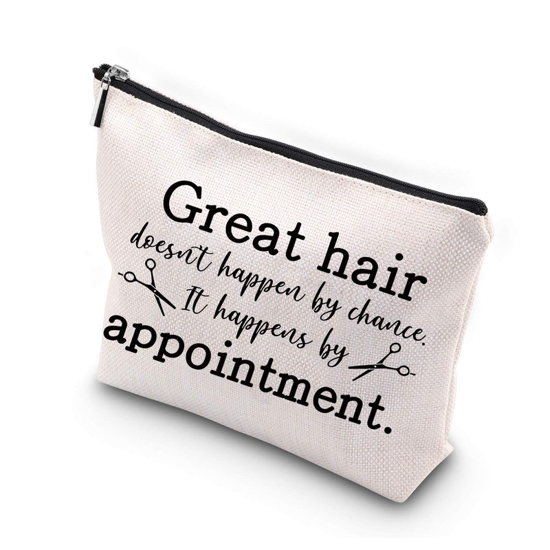 [Australia] - WCGXKO Great hair doesn't happen by chance It happens by appointment Makeup Bag (happens by appointment) 