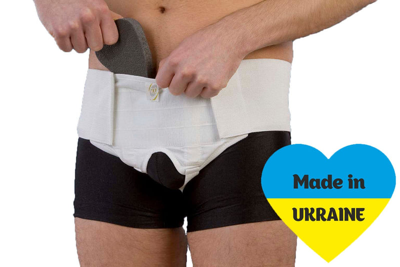 [Australia] - Hernia Support Belt for Men Hernia Truss for Single or Double Inguinal or Sports Hernia, Adjustable Waist Strap with Removable Compression Pad Breathable Material (#5 for Hips Circumference: 41-45 inch (105-115 cm)) 