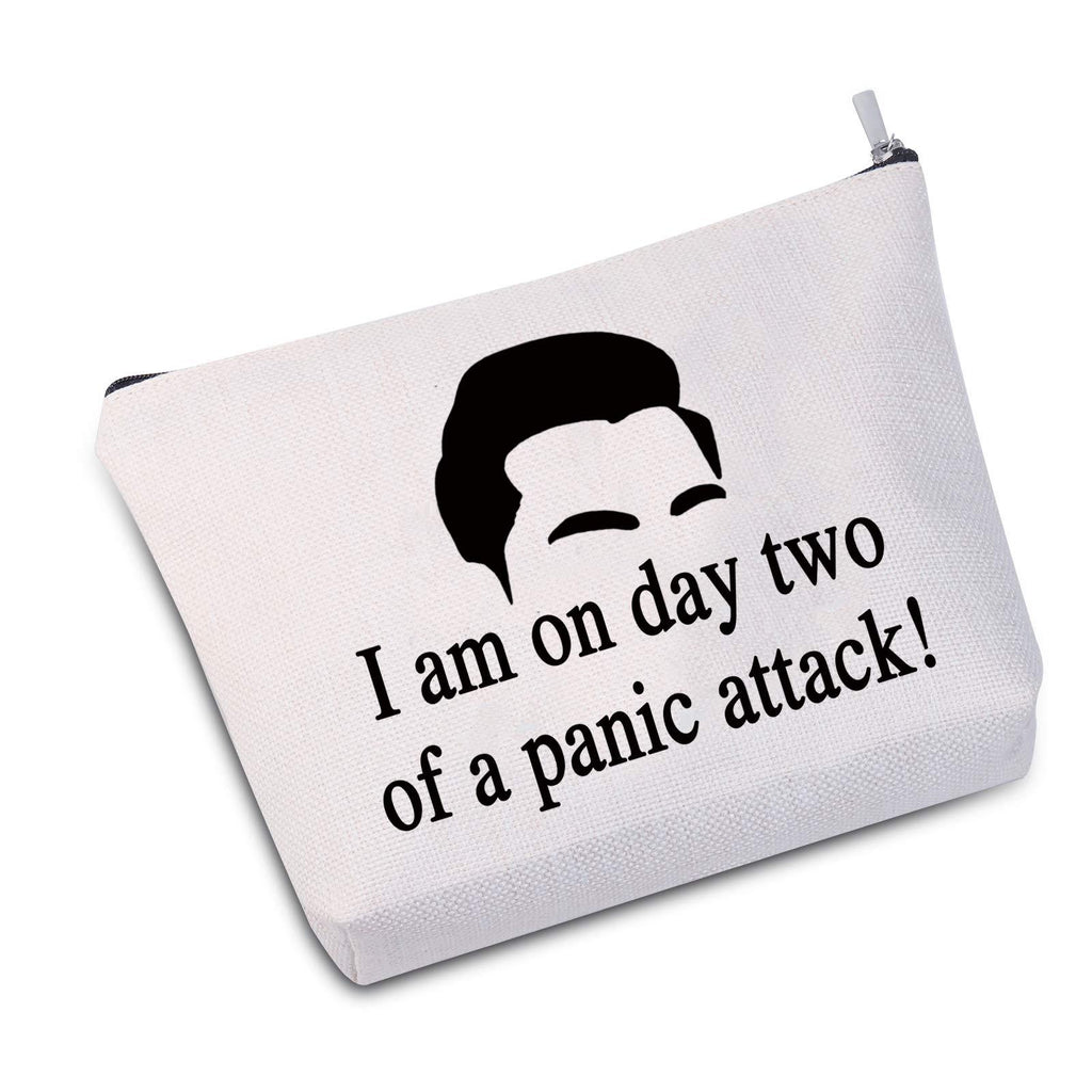 [Australia] - JXGZSO I Am On Day Two Of a Panic Attack Cosmetic Bag Makeup Bag Gift For Women (Two Of a Panic Attack White) Two Of a Panic Attack White 