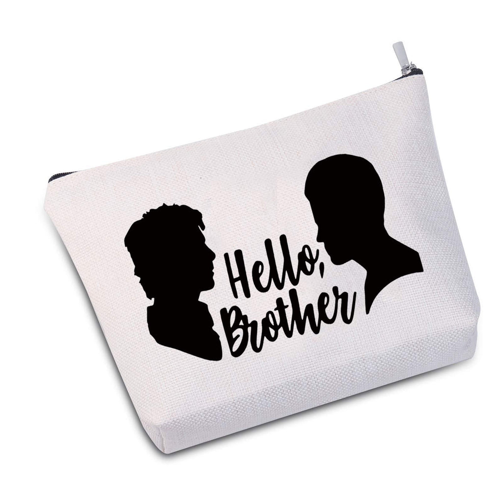 [Australia] - JXGZSO Vampire Fans Present Hello Brother Makeup Bag Cosmetic Bag Gift For Women (Hello Brother White) Hello Brother White 