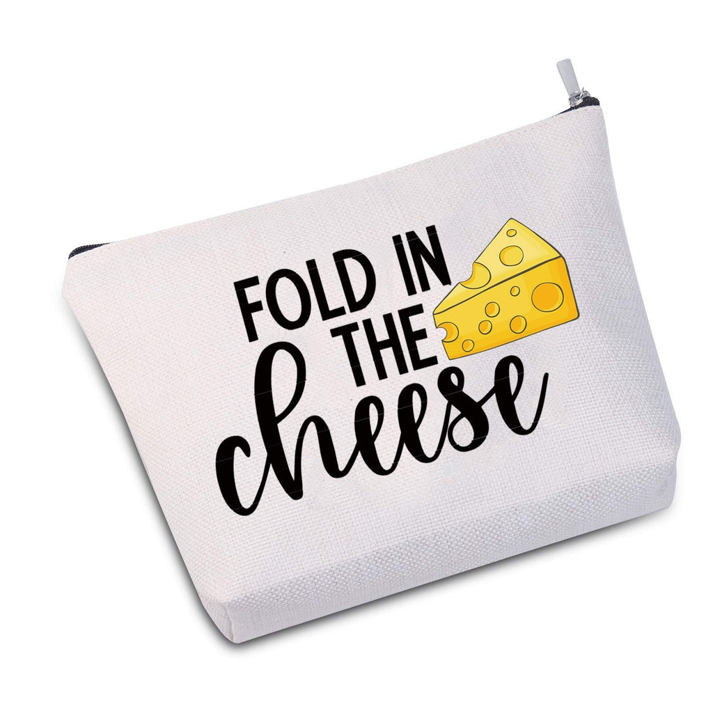 [Australia] - JXGZSO Fold In The Cheese Cosmetic Bag Makeup Bag Gift For Women (Fold In The Cheese White) Fold In The Cheese White 