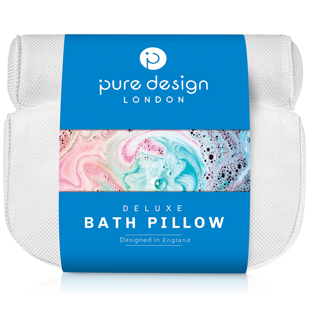[Australia] - Bath Pillow for Bathtub - Tub Pillow for Back and Head - Bath Neck Pillows for tub - Headrest and Shoulder Support Cushion - Spa Pillow for Bath or Bubble Jet Jacuzzi - Easy to wash Non Slip Design. 