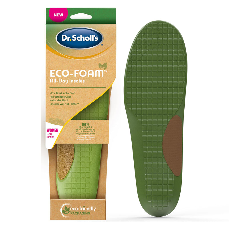 [Australia] - Dr. Scholl's Eco-Foam Insoles for Women, Shoe Inserts Made with Sustainable and Recycled Material, Women's 6-10 