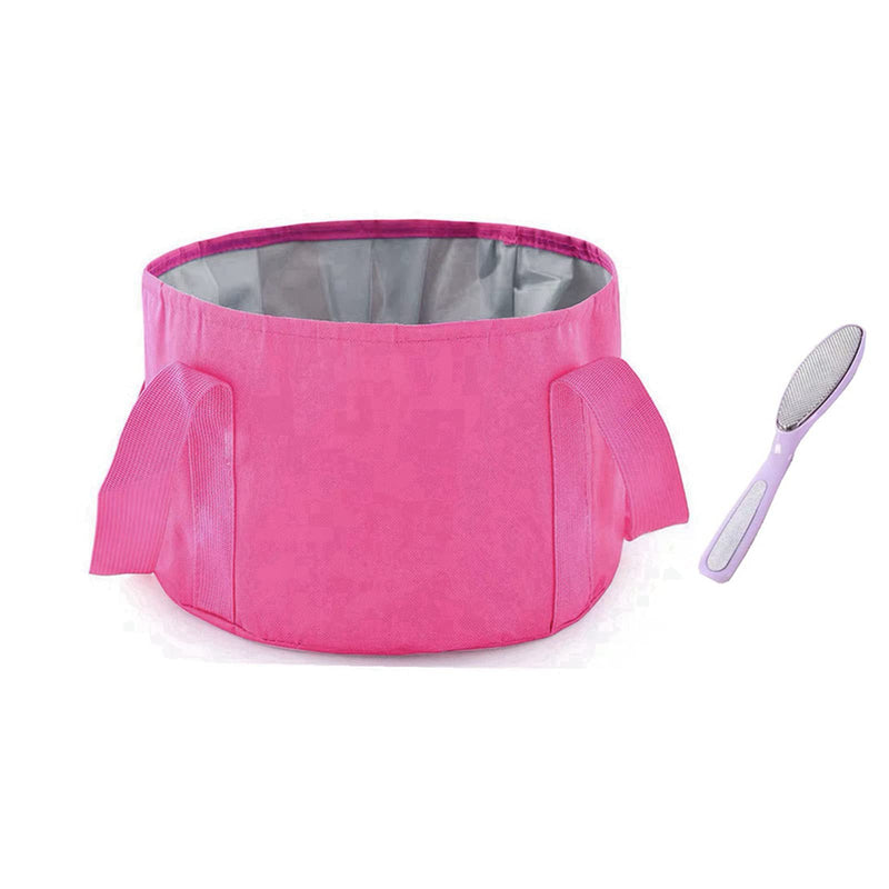 [Australia] - Foot Soaking Tub Collaspible Colossal Foot Rasp Foot File and Callus Remover,Perfect Foot,For Feet Under12 (11.8"7.9",12L(Pink)) 