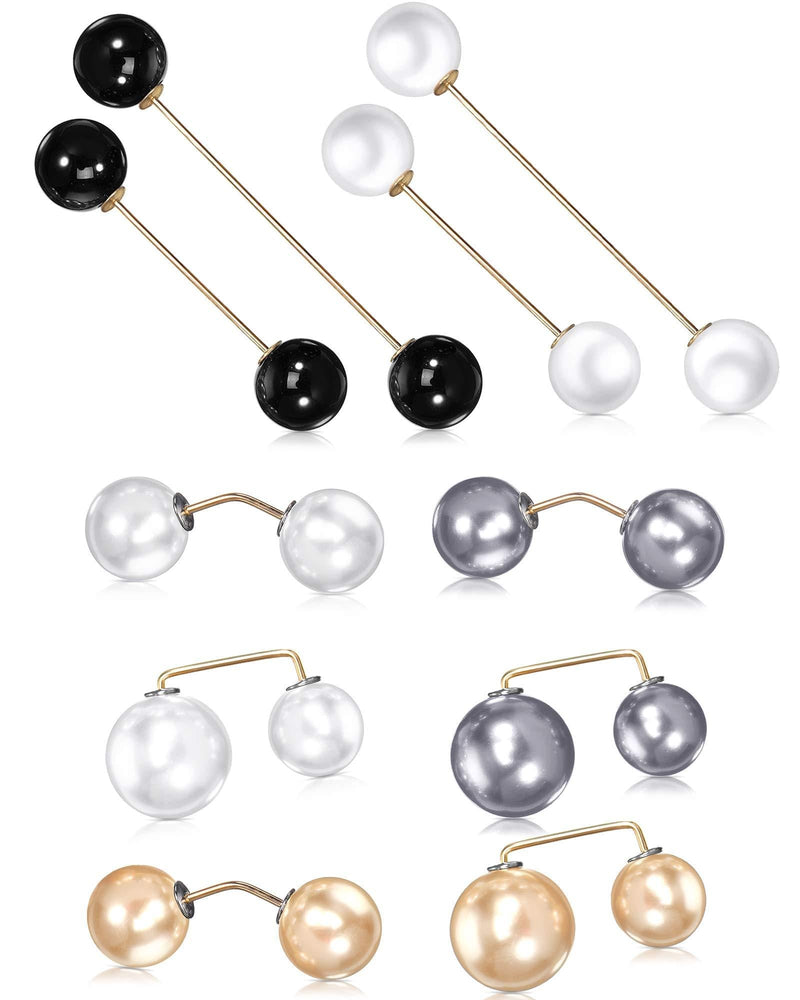 [Australia] - Yougulu 10 Pieces Women Faux Pearl Brooch Safety Pins Brooch Pins Sweater Shawl Clips Brooches for Women Girls 