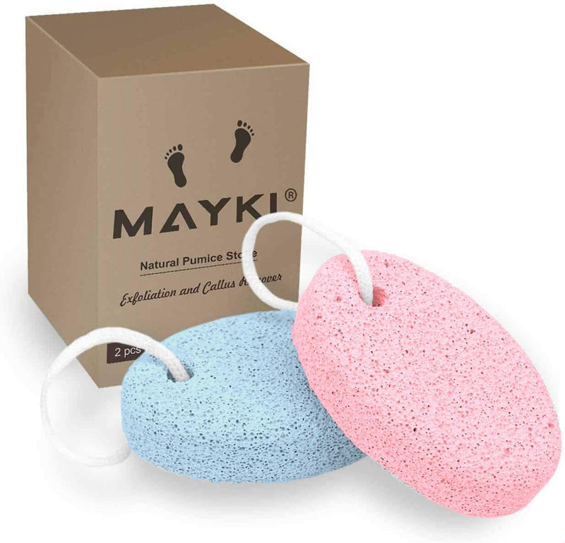 [Australia] - Pumice Stone 2 Pcs for Women, Multi-Colored Pumice Stone for Feet/Hand, Hard Skin Callus Remover/Foot Scrubber Stone by MAYKI 