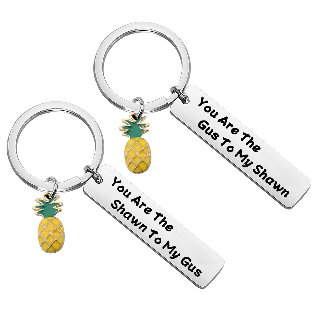 [Australia] - FAADBUK Psych Inspired Keychain Friendship Keychain Set You are The Shawn to My Gus Shawn & Gus Gift for Friends 