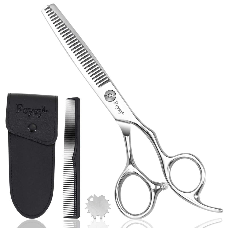 [Australia] - Thinning Shears, Fcysy 6” Professional Sharp Hair Thinning Scissors, Barber Texturizing Shears, Salon Haircut Blending Shears for Cutting Hair，Layering Scissors for Man Woman Kids Silver 