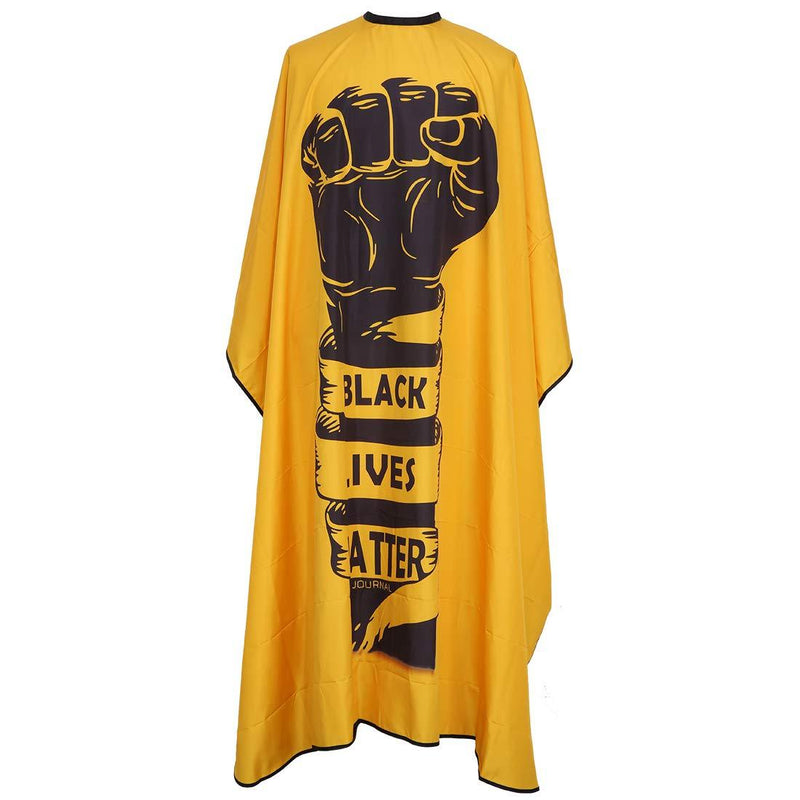 [Australia] - Barber Cape for Black Lives Matter Men Hair Cutting Cape Waterproof Professional Salon Cape with Snap Closure Salon Cutting Cape Barber Hairdressing Cape Size:65" x 57" (Yellow) Yellow 