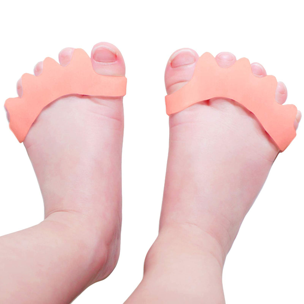 [Australia] - ERSANLI Latest Version Of Children’S Gel Toe Separator And Bunion Separator For Separating And Correcting Overlapping Toes (Children, Beige, 2 Pcs) 