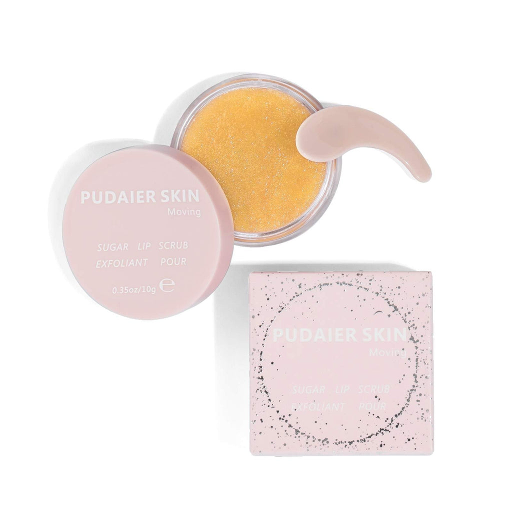 [Australia] - Lip Scrub Moisture Lip Sugar Scrub Set with Spoon for Lip Dead Skin, Chapped Lip, Lip Lines, Dark Lip Restoring, Natural Gentle Lip Treatment to Restore Lip Scrub Caramel 