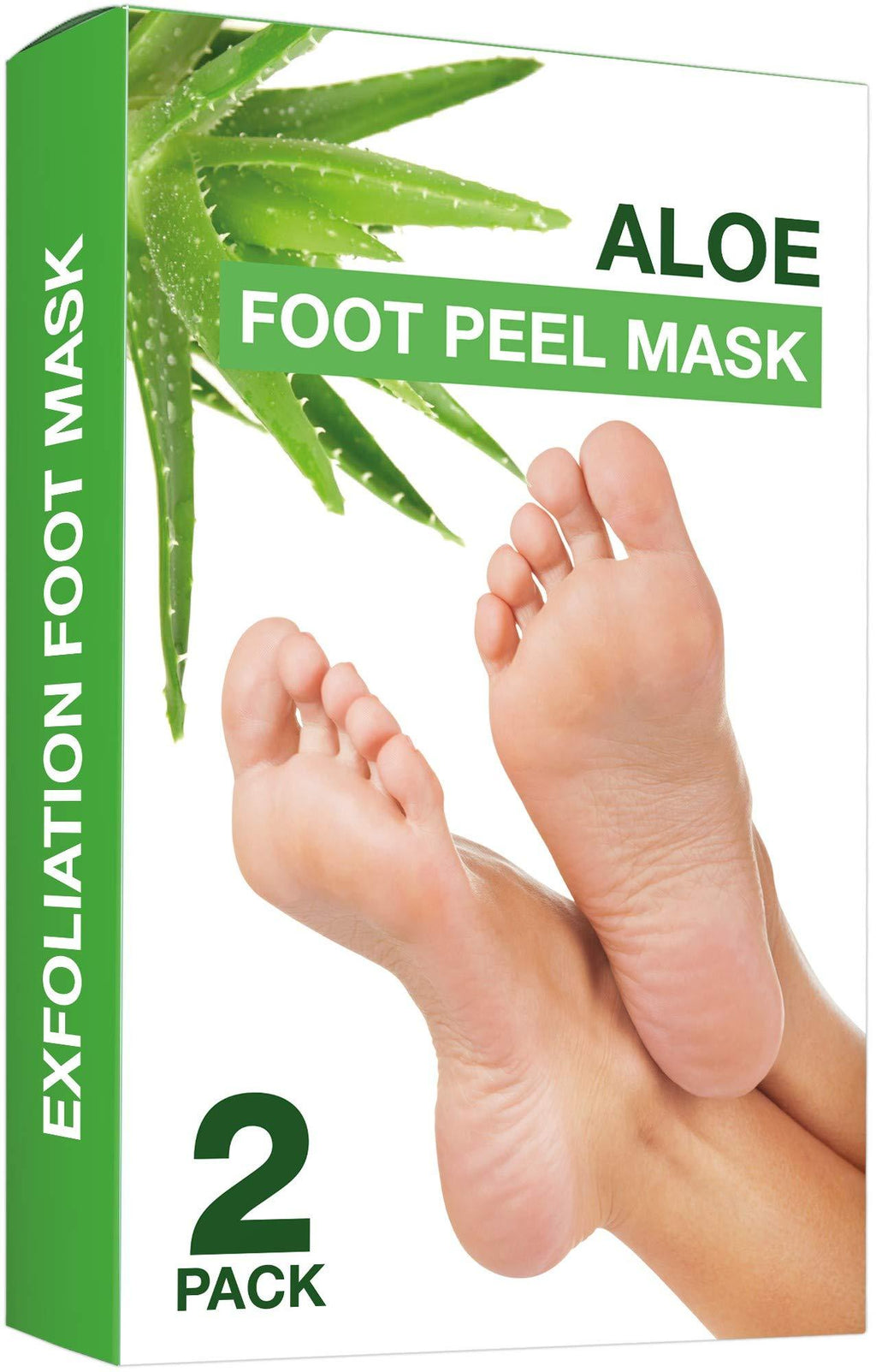 [Australia] - Exfoliating Foot Peel Mask 2 Pack - Baby Feet Peeling Mask for Dead Skin - Remove Calluses, Cracked Heels Repair Dry Toe Skin - Baby Soft Feet Gel Socks - Natural Foot Care Treatment with Aloe Vera 