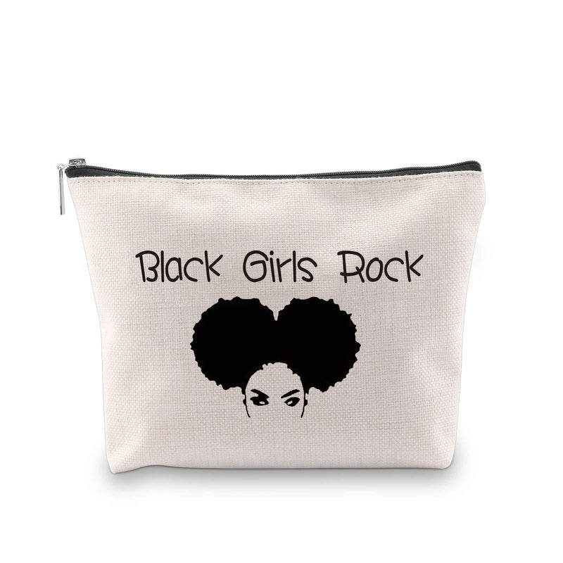 [Australia] - G2TUP Melanin Gifts for Women Black History Black Girls Rock Travel Make Up Bag African American Cosmetic Bags (Black Girls Rock) 