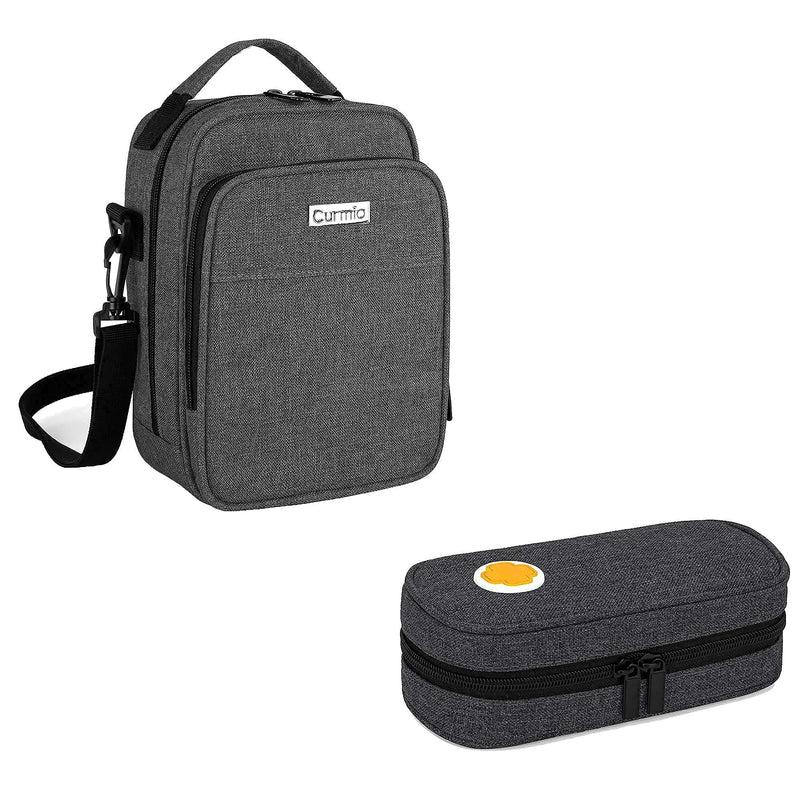 [Australia] - CURMIO Epipen Carrying Bag with Shoulder Strap, Epipen Case with Carabiner for 2 EpiPens, Auvi-Q, Syringes, Vials, Nasal Spray (Bag Only, Patented Design) 