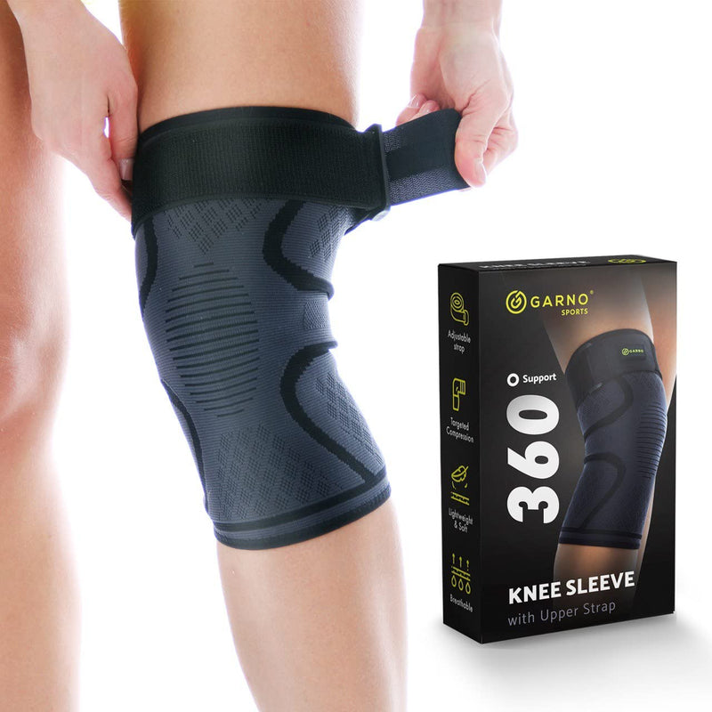 [Australia] - Knee Sleeve with Strap, Compression Brace, Adjustable Patellar Tendon Support, Iliotibial (IT) Band for ITB Syndrome; Arthritis, Meniscus, ACL, Pain Relief for Men and Women, Best for Running, Sports XX-Large 