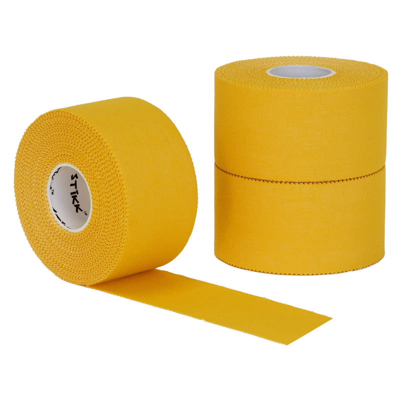 [Australia] - STIKK Yellow Athletic Tape 3 Pack 1.5" x 15 Yard Rolls (45 feet) 