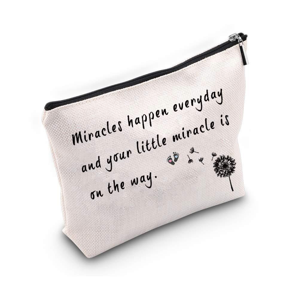 [Australia] - G2TUP IVF IUI Gift Transfer Day Infertility Make Up Bag Dandelion Best Wishes Gift Your Little Miracle is on the Way (Your Little Miracle is on the Way) 