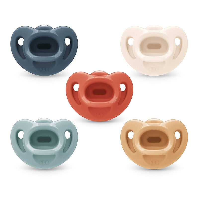 [Australia] - NUK Comfy Orthodontic Pacifiers, 0-6 Months, Timeless Collection, Pack of 5 0-6 Month (5 Pack) 