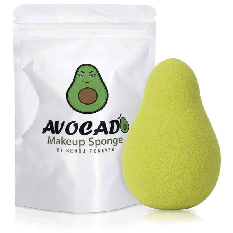 [Australia] - Senoj Forever: Avocado Shaped Makeup Sponge for Liquid,Cream, and Powder Foundation Blender Beauty for Flawless Blending - Latex Free 