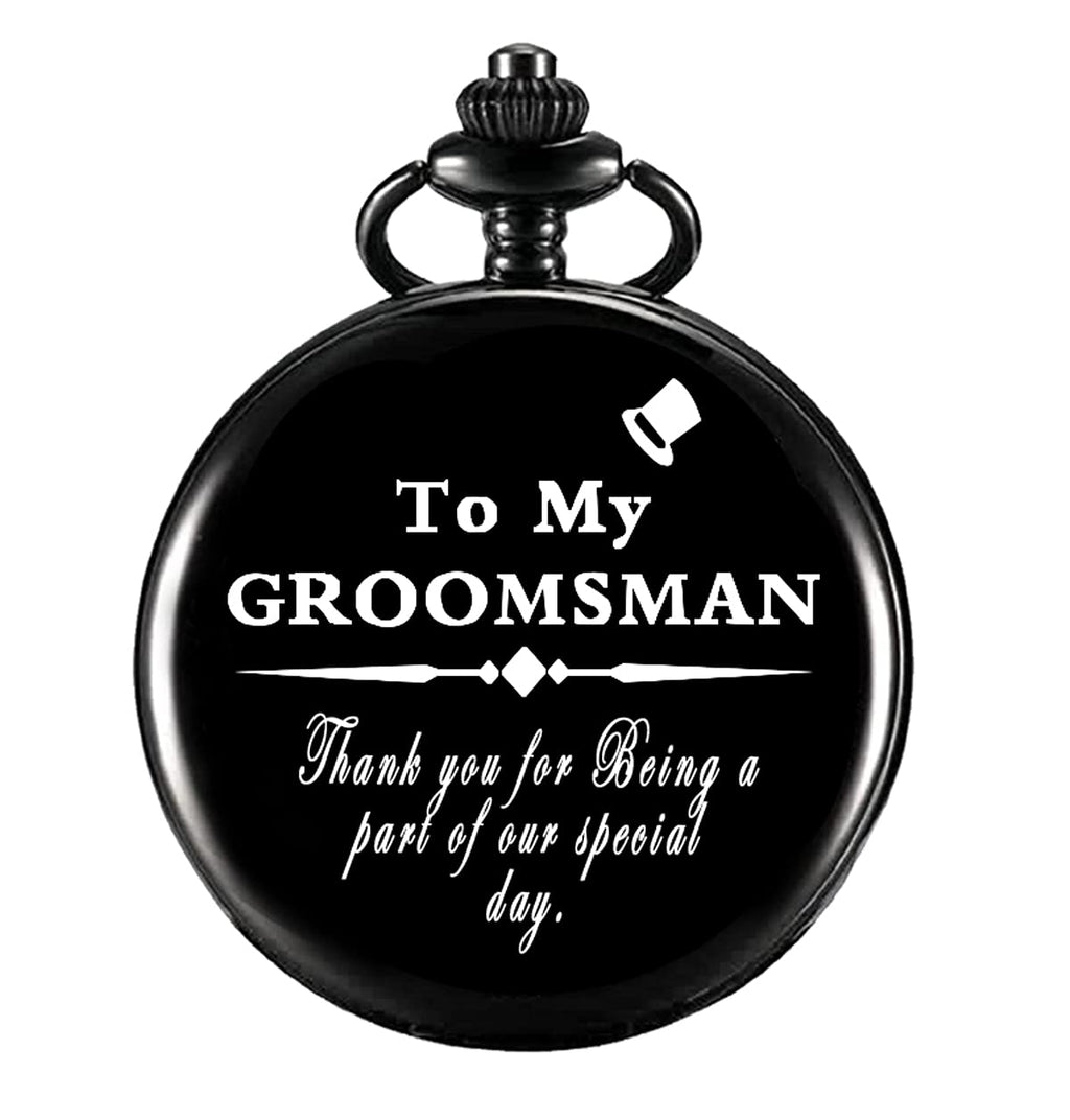 [Australia] - Gifts for Groomsmen/Best Man/Groom Engraved Pocket Watch Birthday Anniversary Meaningful Year Wedding Gifts for Men A.Color A 