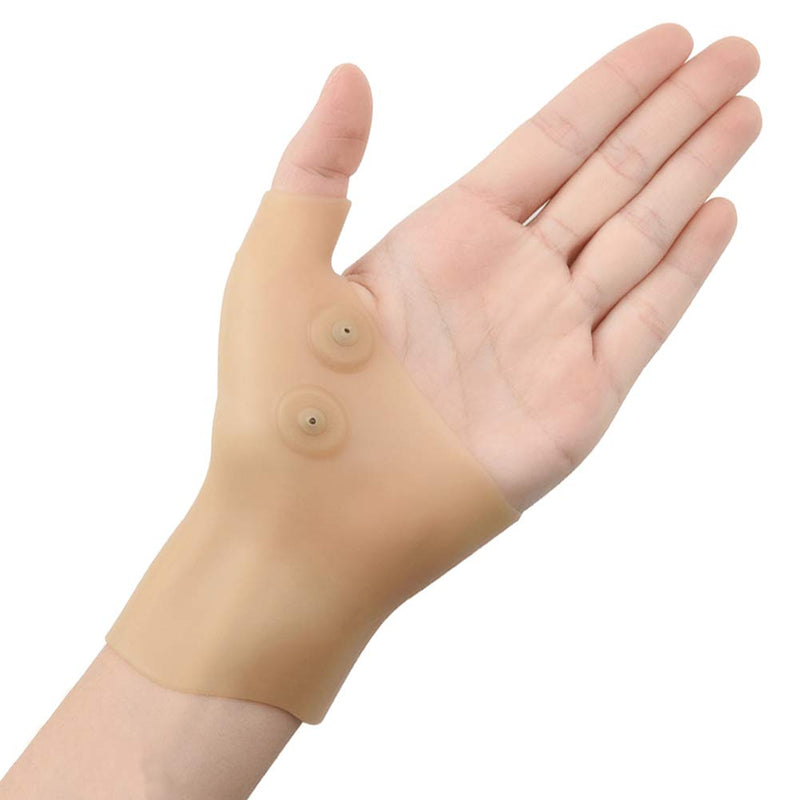 [Australia] - Thumb Wrist Support Brace (2 Pcs),Elastic Gel Arthritis Fingerless Glove with Magnetotherapy,Waterproof Wrist Compression Sleeve Splint for Sprained,Tendonitis,Carpal Tunnel Hand Joint Pain Relief 