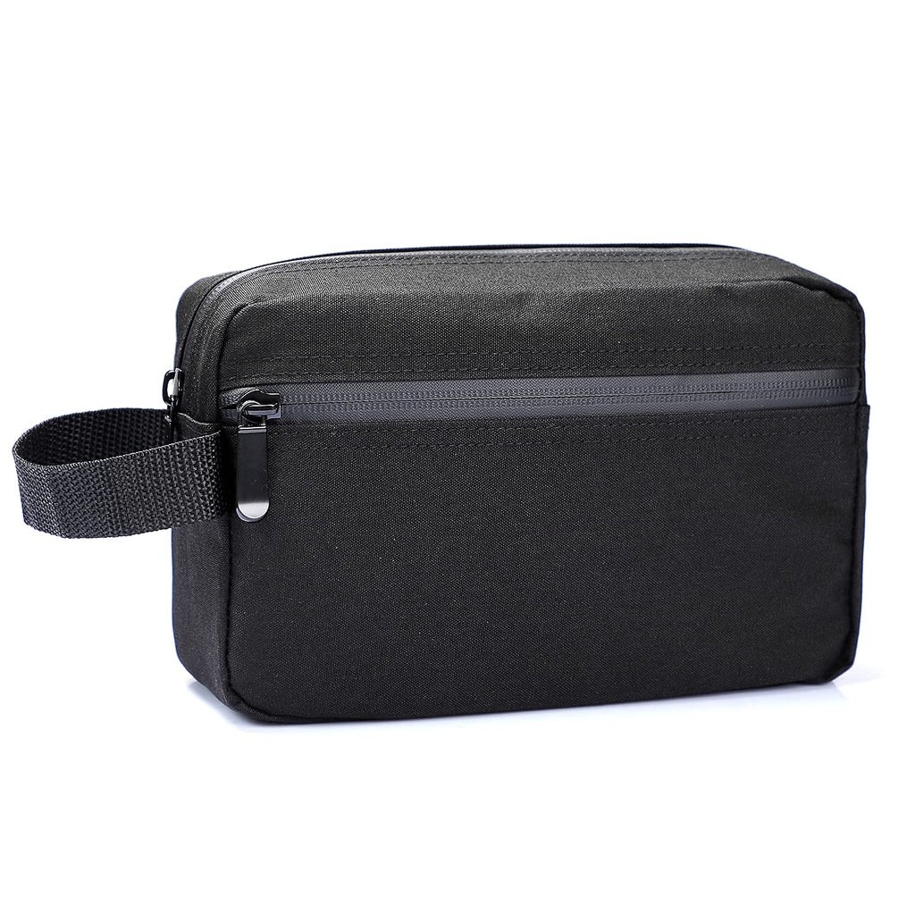 [Australia] - Toiletry Bag for Men, Portable Travel Toiletry Organizer Bag,Shaving Bag for Toiletries Accessories (Black) Black 