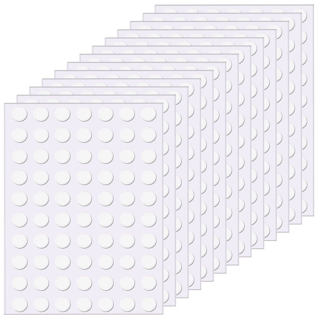 [Australia] - Double-Sided No Traces Adhesive Clear Sticky Tack Removable Putty Reusable Transparent Sticker for Christmas Festival Decoration, Metal, Glass, Wall, Ceramic, Wood (Round Shape,490 Pieces) 490 Round Shape 