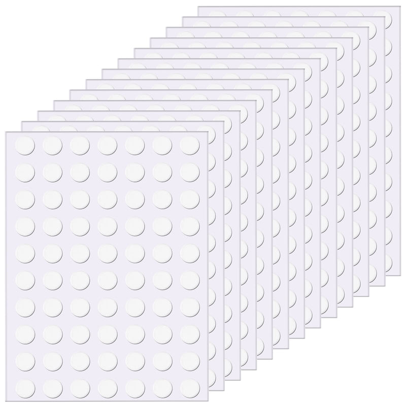 [Australia] - Double-Sided No Traces Adhesive Clear Sticky Tack Removable Putty Reusable Transparent Sticker for Christmas Festival Decoration, Metal, Glass, Wall, Ceramic, Wood (Round Shape,490 Pieces) 490 Round Shape 